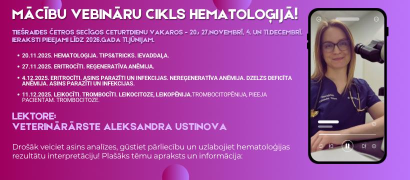 Mācību vebināru cikls hematoloģijā ierakstos!