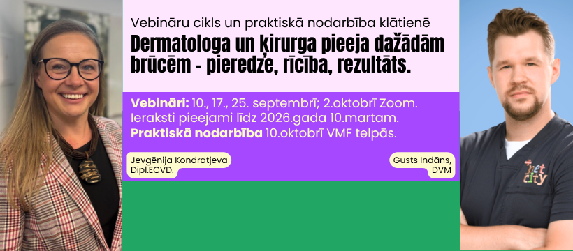 Vebināru cikls ierakstos "Dermatologa un ķirurga pieeja dažādām brūcēm – pieredze, rīcība, rezultāts."