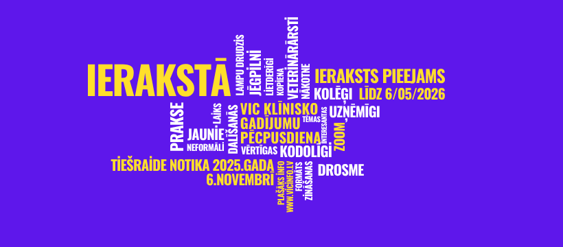 VIC RUDENS KLĪNISKO GADĪJUMU PĒCPUSDIENA IERAKSTĀ